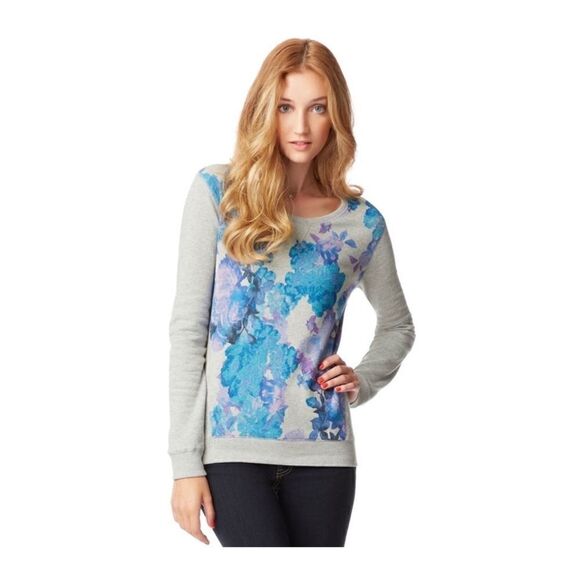 NWT Aeropostale Crew Neck Floral Graphic Print Sweatshirt in Large - Picture 1 of 14